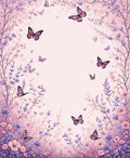 Whimsical Butterfly Floral Garden Design Rug