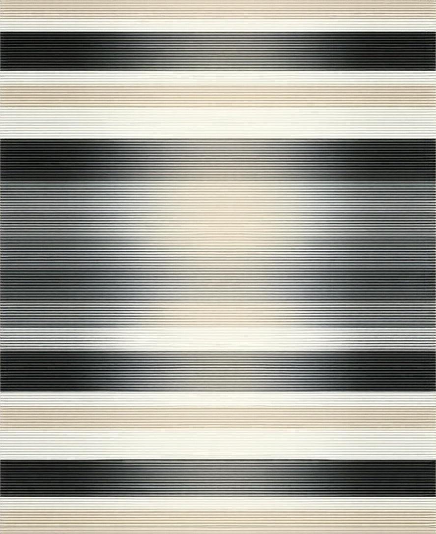 Monochromatic Gradient Stripe Linear Design Rug