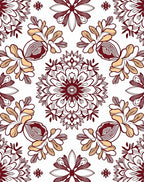 Intricate Floral Medallion Pattern Design Rug