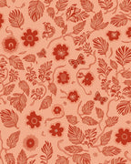 Vintage Floral Butterfly Pattern Rug