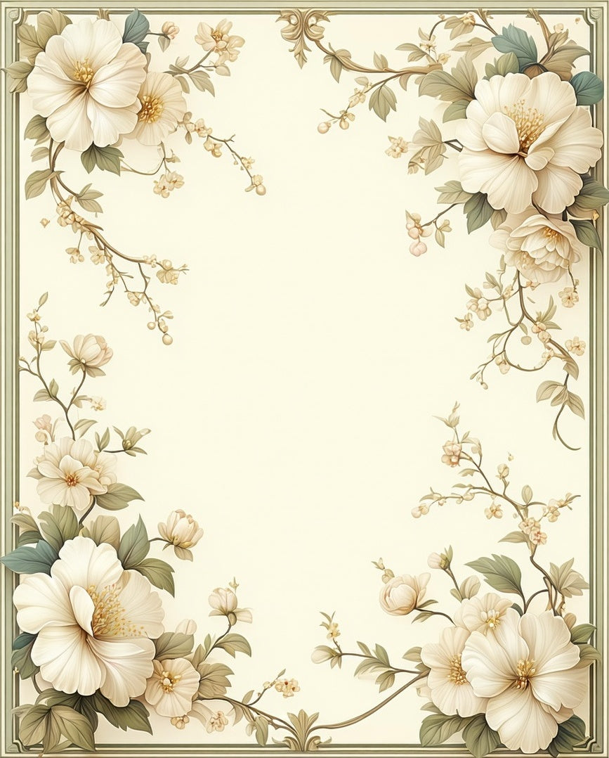 Delicate Floral Vine Ornamental Rug