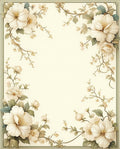 Delicate Floral Vine Ornamental Rug