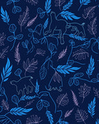Whimsical Animals And Leaves Seamless Pattern Rug