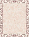 Delicate Floral Butterfly Vines Border Rug