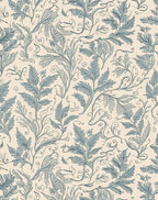 Botanical Fern Swirl Pattern Design Rug