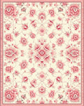 Pink Floral Medallion Pattern Rug
