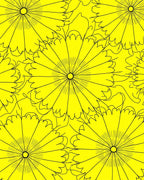 Bold Yellow Daisy Floral Design Rug