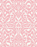 Pink White Organic Abstract Pattern Rug