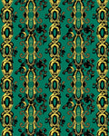 Ornate Black Gold Vertical Pattern Rug
