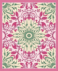 Art Nouveau Floral Mandala Design Rug