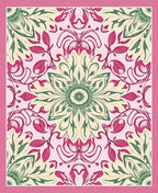Art Nouveau Floral Mandala Design Rug