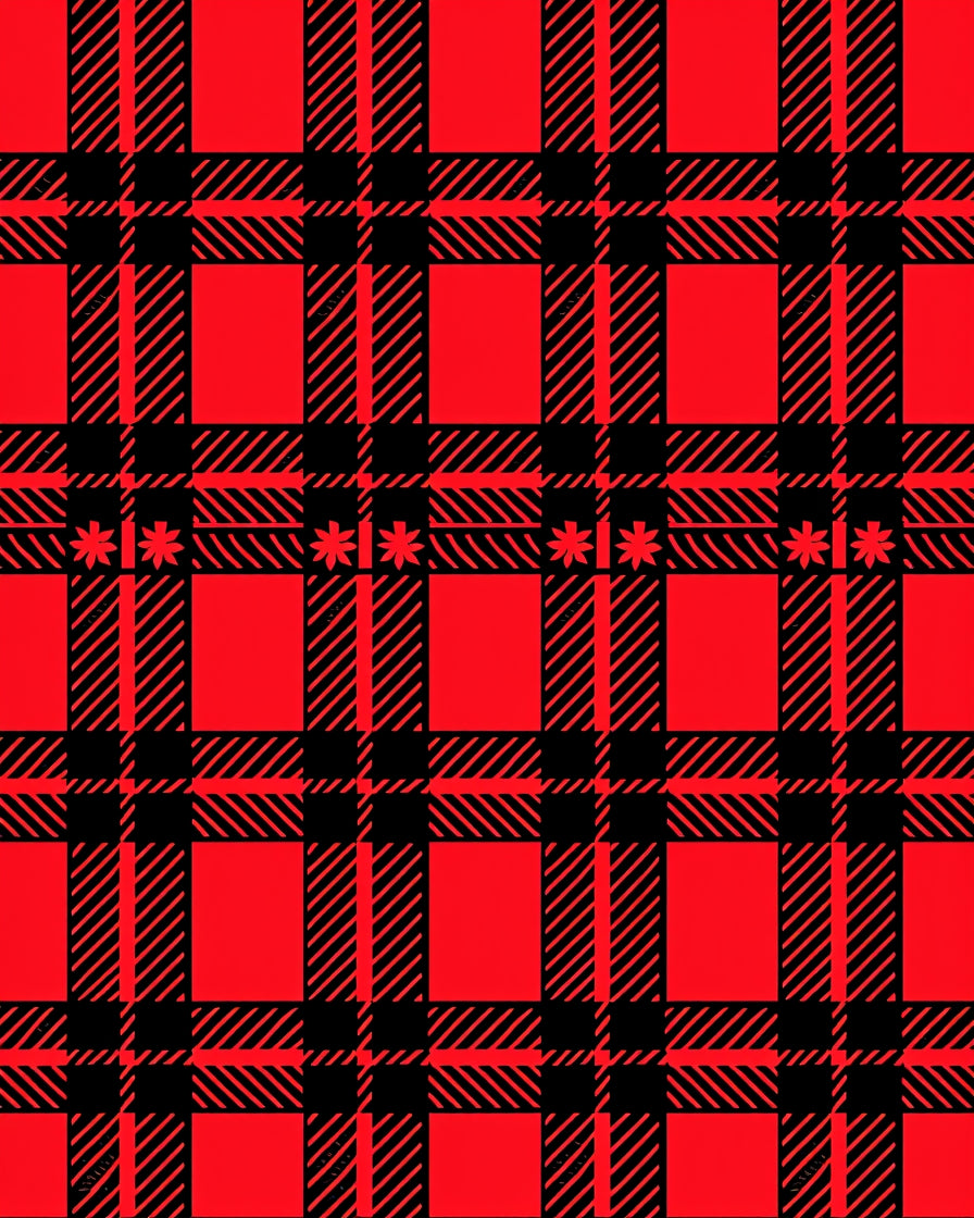 Crimson Tartan Buffalo Check Rug