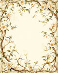 Vintage Floral Vine Pattern Rug