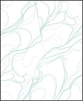 Abstract Swirling Teal Lines Rug