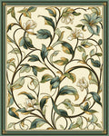 Art Nouveau Floral Vine Border Rug