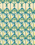 Teal Butterfly Arch Pattern Rug