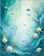 Oceanic Underwater Scene with Fish Rug