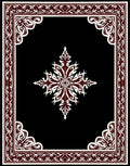 Traditional Maroon Cream Floral Rug