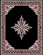 Traditional Maroon Cream Floral Rug
