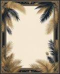 Golden Palm Art Deco Pattern Rug