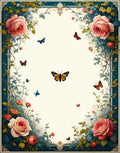 Floral Butterflies Garden Romance Rug