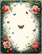 Floral Butterflies Garden Romance Rug