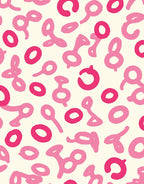 Playful Pink Abstract Shapes Rug