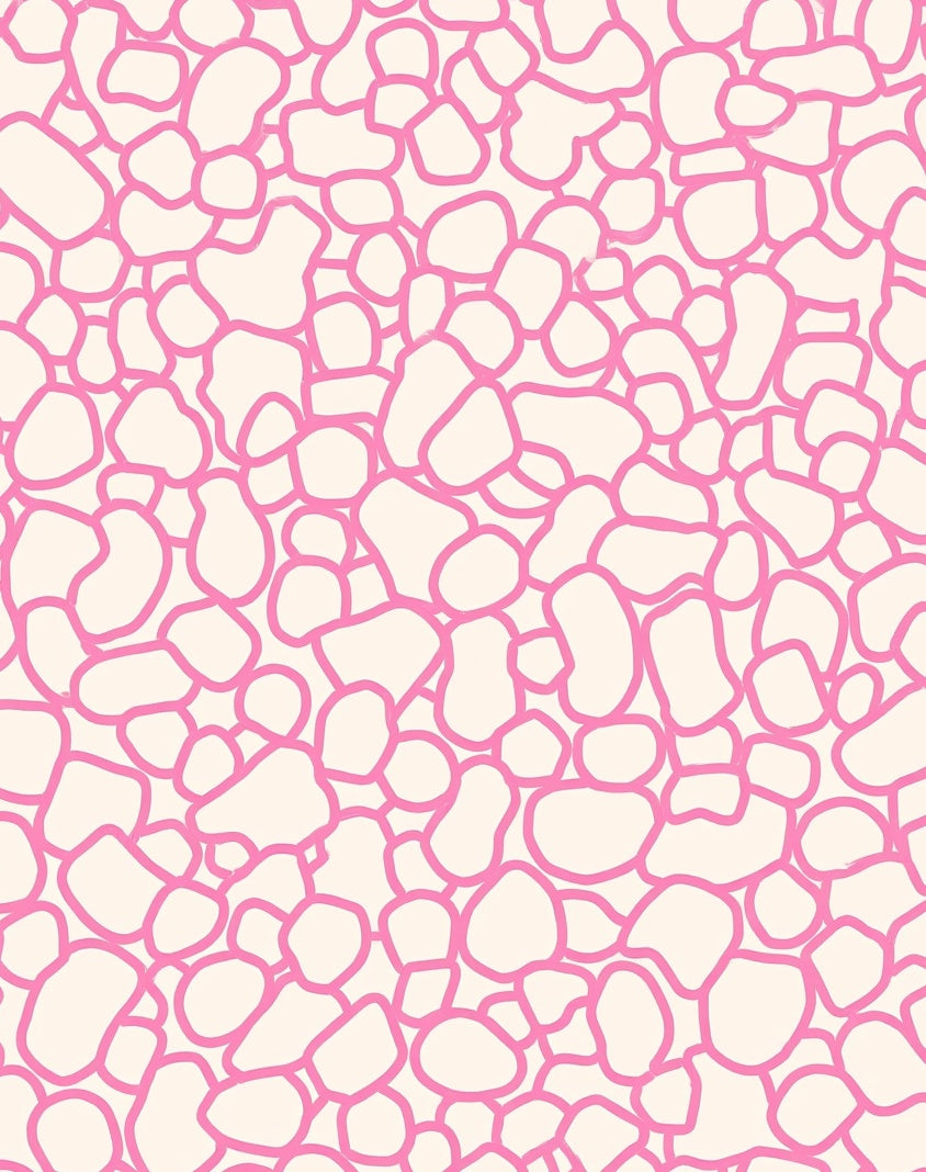Pink Pebble Pattern Design Rug