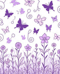 Purple Butterfly Flower Delight Rug