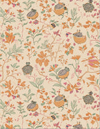 Whimsical Turtle Botanical Print Rug