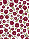 Crimson Floral Pattern With Spiral Center Rug