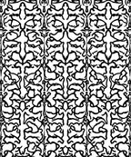 Black Ink Organic Pattern Rug