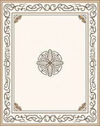 Ornate Floral Border With Center Medallion Rug