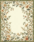 Vine Swirl Floral Design Rug