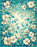 Tropical Jungle Floral Vine Pattern Rug