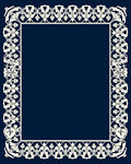 Elaborate Floral Border Design Rug