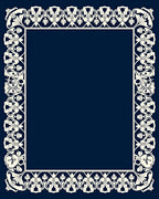 Elaborate Floral Border Design Rug