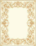 Ornate Floral Scroll Border Design Rug
