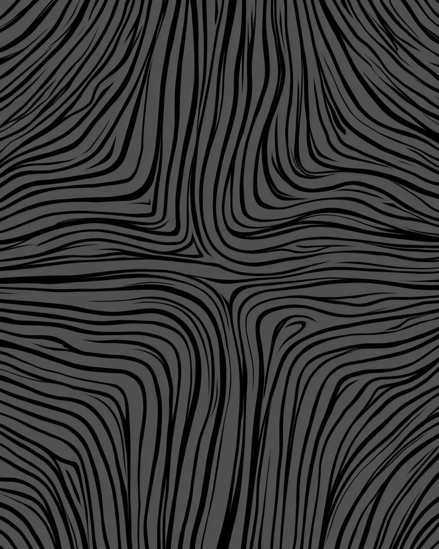 Dark Wood Grain Pattern Rug