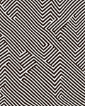 Bold Black White Geometric Stripe Rug