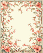 Vintage Floral Branches Aesthetic Rug