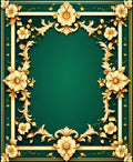 Ornate Floral Scrollwork Design Rug