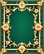 Ornate Floral Scrollwork Design Rug