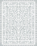 Abstract Geometric Maze Design Rug