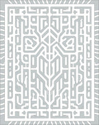 Abstract Geometric Maze Design Rug