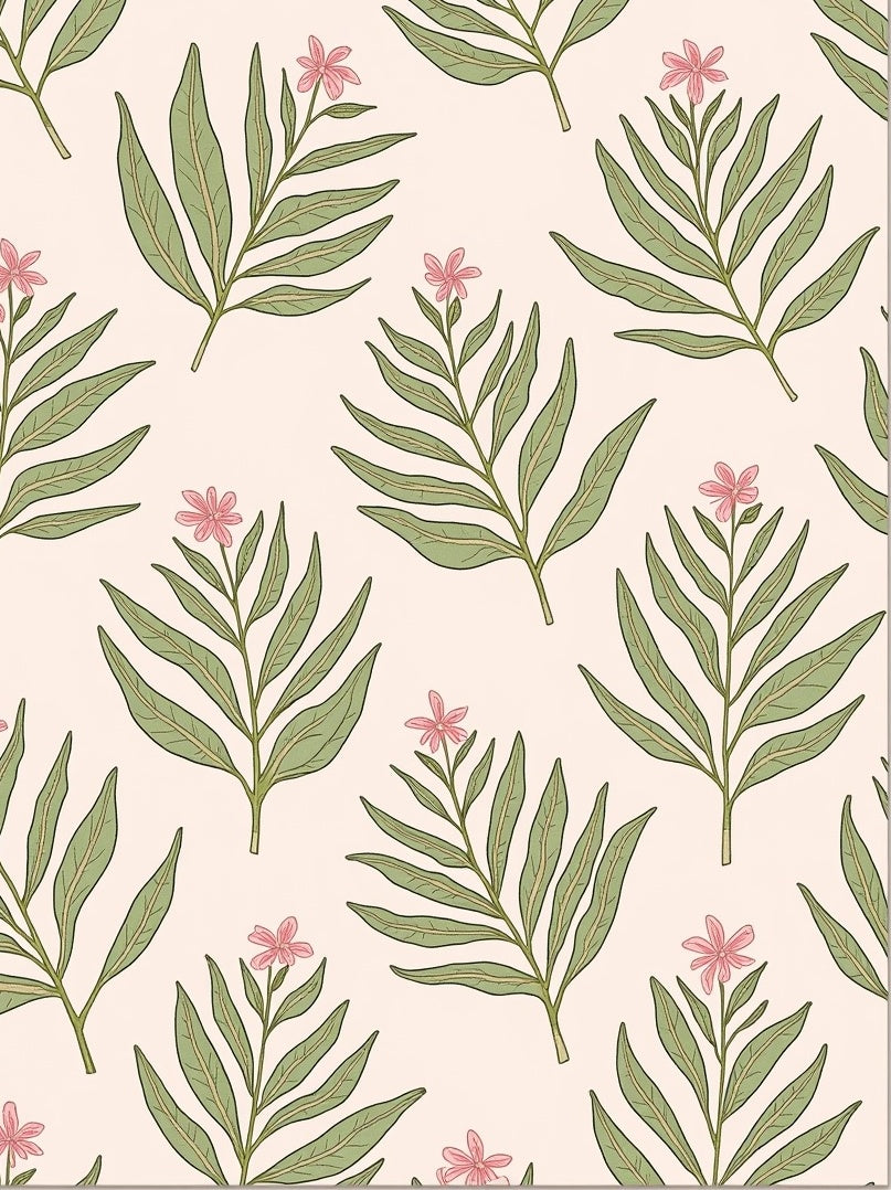 Leaf And Flower Pattern Rug