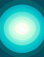 Deep Ocean Radiating Circles Design Rug