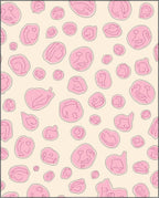 Pink Blob Monsters Pattern Rug
