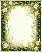 Whimsical Floral Vine Garland Rug