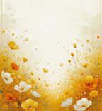 Golden Meadow Wildflower Botanical Design Rug